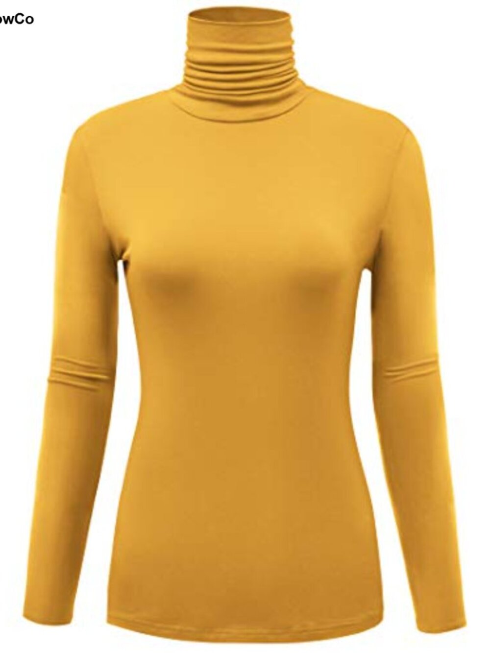 Women's Long Sleeve Turtleneck Slim Fit Pullover Top Lightweight